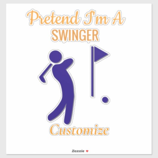 Swingende golfer Thunder_Thunder_Cove Sticker (Vel)