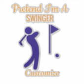 Swingende golfer Thunder_Thunder_Cove Sticker (Voorkant)