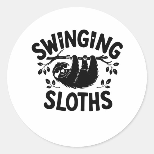 Swingende luiaards hangen daar in de Sticker (Voorkant)