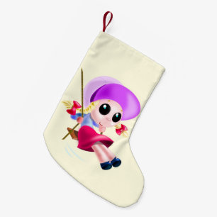 Swingende Meisje Kerst Sok Kleine Kerstsok