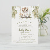 Swingende Safari: Wilde Avontuur van Leeuwenwelp Kaart (Staand voorkant)