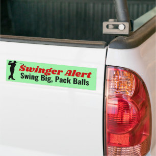 Swinger Alert Bumpersticker - Golfkar Fun