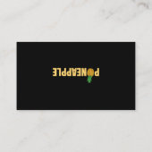 Swinger Ananas Upside Down Phrase voor Mannen Vrou Visitekaartje (Achterkant)