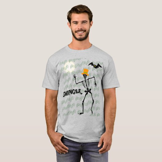 Swinger Halloween Skeleton T-shirt (Voorkant volledig)
