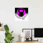 "Swinger" Kettlebell Fitness Poster (Thuiskantoor)
