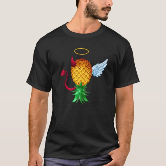 Swinger ondersteboven ananas half dun t-shirt (Voorkant)