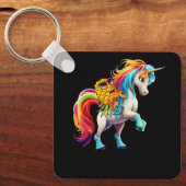 Swinger Ondersteboven Ananas Magische Eenhoorn Reg Sleutelhanger (Voorkant)