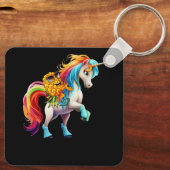 Swinger Ondersteboven Ananas Magische Eenhoorn Reg Sleutelhanger (Achterkant)