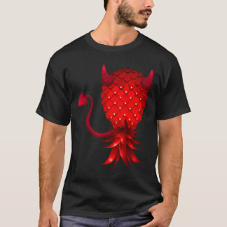 Swinger Ondersteboven Bad Ananas Duivel Hoorn T-Sh T-shirt