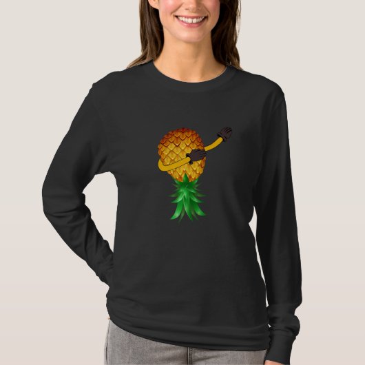 Swinger Upside Down Dabbing Pineapple for Women Me T-shirt (Voorkant)