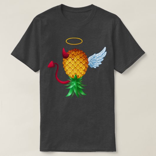 Swinger Upside Down Pineapple Half Devil Half Ange T-shirt (Design voorkant)