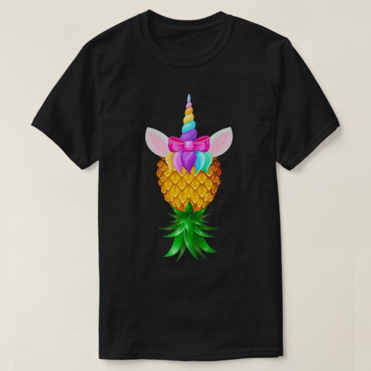Swinger Upside Down Pineapple Magical Unicorn Rain T-shirt (Design voorkant)