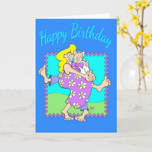 SWINGER-verjaardag Kaart (Gele Bloem)