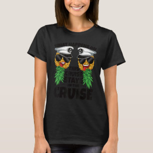 Swinger Wat er op deze cruise gebeurt, blijft op d T-shirt