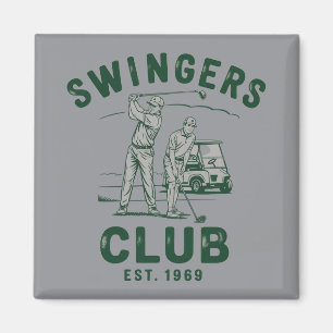 Swingers Club Grappig Sarcasme Golfen Golfer Magneet