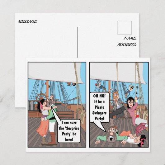 SWINGERS JOKE BRIEFKAART (Voorkant / Achterkant)