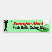 Swingers Pack Ballen Swing Big Golf Pun Bumper Sti Bumpersticker (Voorkant)
