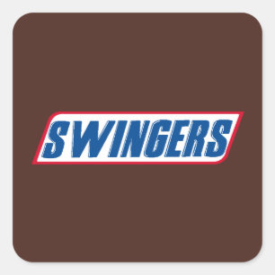 Swingers Snickers Parodie Grappig Vierkante Sticker
