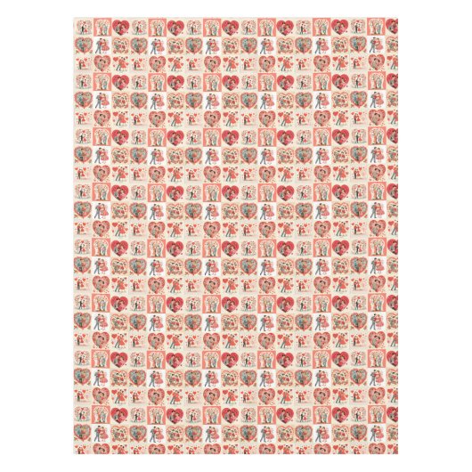 Swingin' Sixties Valentine Patchwork Tafelkleed (Voorkant)