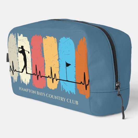 Swingin' Style: Retro Golf Custom Dopp Kit Toilettasje (Rechterhoek)