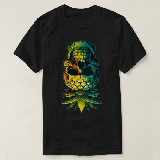 Swinging Ananas schedel Grappig ondersteboven Pine T-shirt (Design voorkant)