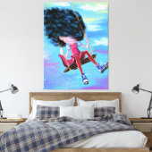 Swinging Girl Canvas Print (Insitu (Slaapkamer))
