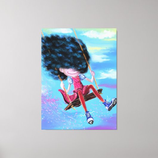 Swinging Girl Canvas Print (Voorkant)