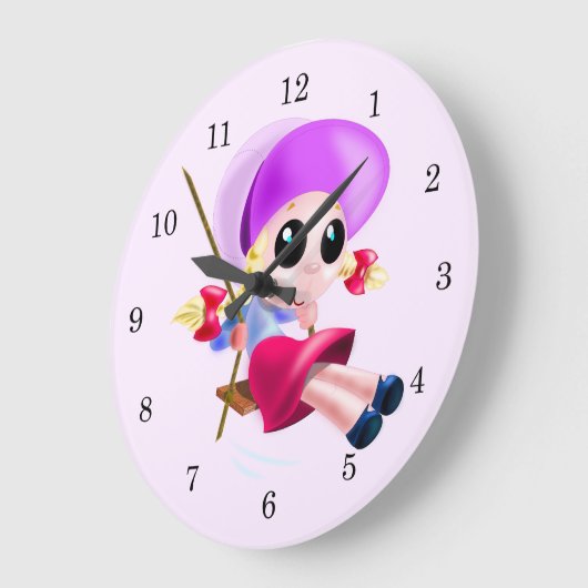 Swinging Girl Clock Grote Klok (Hoek)
