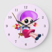 Swinging Girl Clock Grote Klok (Voorkant)