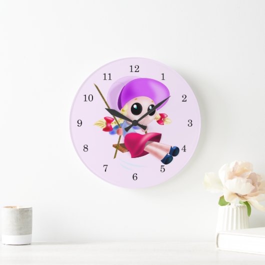 Swinging Girl Clock Grote Klok (Huis)