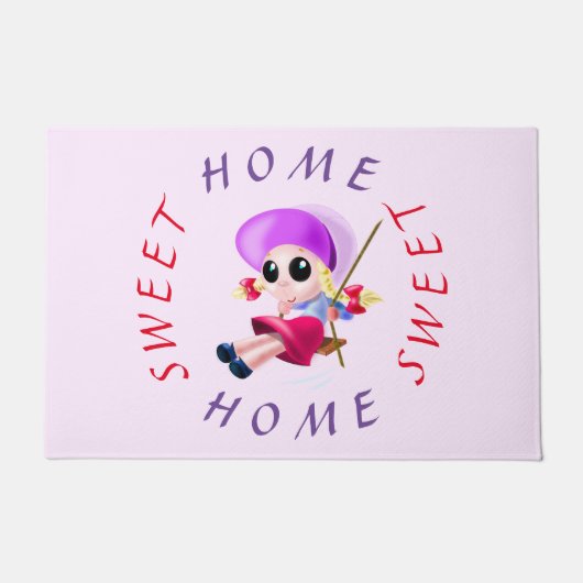 Swinging Girl Doormat Deurmat (Voorkant)