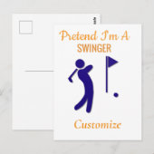 Swinging Golfer Thunder_Thunder_Cove Briefkaart (Voorkant / Achterkant)