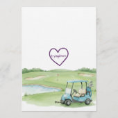 Swinging Into Fore, Blue Golf 4th Birthday Kaart (Achterkant)