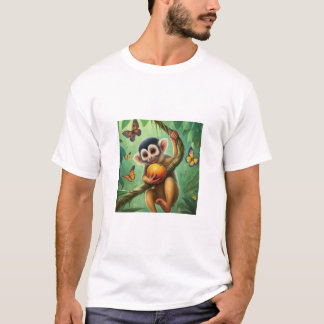 Swinging into Fun: Speelse Aap in het Oerwoud T-shirt