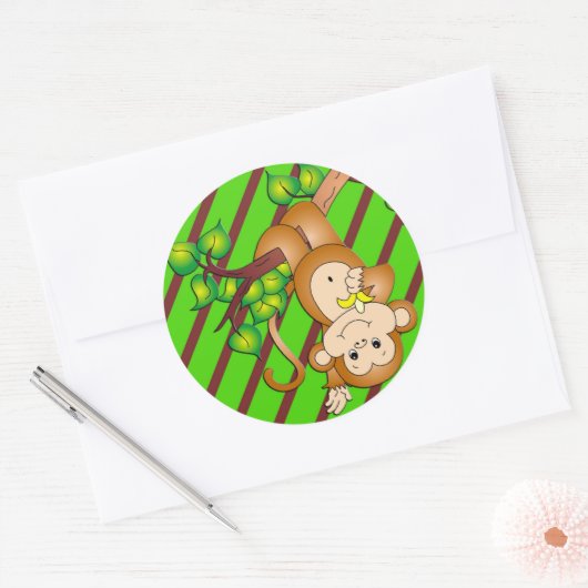 Swinging Monkey Sticker (Envelop)