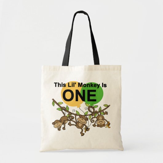 Swinging Monkeys 1e Verjaardag t shirten en gesche Tote Bag (Voorkant)