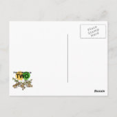 Swinging Monkeys 2e Verjaardag T-shirts en geschen Briefkaart (Achterkant)