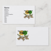 Swinging Monkeys 2e Verjaardag T-shirts en geschen Visitekaartje (Voorkant / Achterkant)