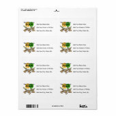 Swinging Monkeys 4e Verjaardag Tshirts en geschenk Etiket (Full Sheet)
