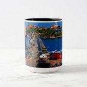 Swinging Old Lady Curacao Bridge Tweekleurige Koffiemok (Center)