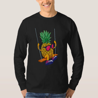 Swinging Pineapple   Tropical Swinger Swingers Pol T-shirt