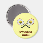 Swinging Single Tennis Magneet (Voorkant / Achterkant)