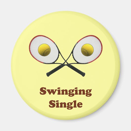 Swinging Single Tennis Magneet (Voorkant)