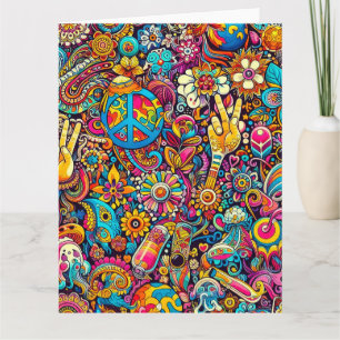 Swinging Sixties Groot Gevouwen Wenskaart Kaart