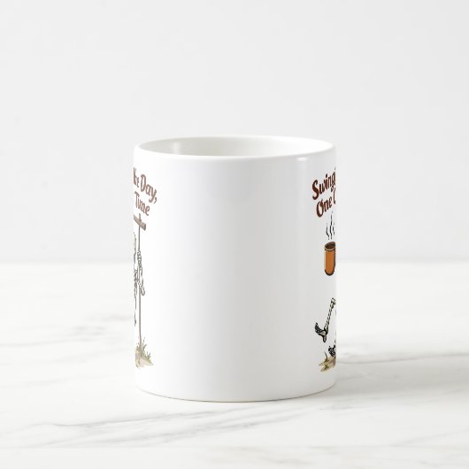 Swinging Skeleton Coffee Mok (Center)