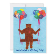 Swinging Teddy Bear Balloon Swing Verjaardag uitno
