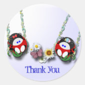 Swinging Time Bedankt Ronde Sticker (Voorkant)