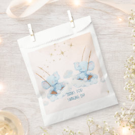 Swinging Twin Elephants Baby shower Bedankzakje