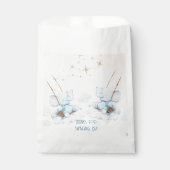 Swinging Twin Elephants Baby shower Bedankzakje (Voorkant)