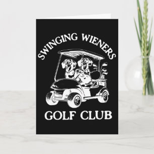 Swinging Wieners Golf Club Dachshund Wiener Dog Fa Kaart